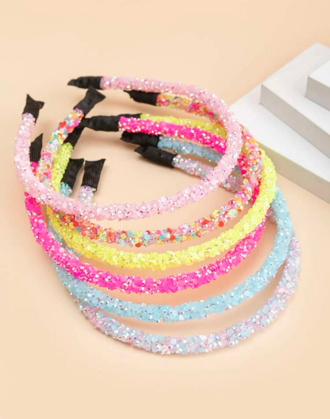 Kid's Glitter Sparkle Headbands Multicolor and Pastel