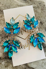 Large Rhinestone Earrings Elegant