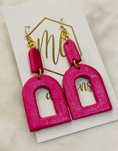 Hot Pink clay polymer earrings