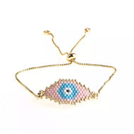 Fun Pink Eye Chain Bracelet