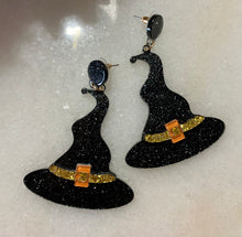 Witch Hat Halloween Earrings