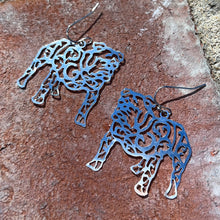 Bulldog Filigree Earrings Gold Silver