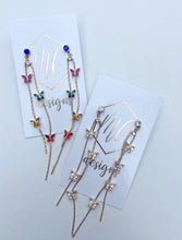Butterfly Crystal Drop Earring-RW