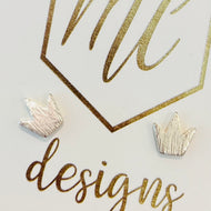 Silver Crown Studs