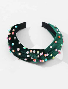 Kid’s Velvet Pearl Knot Headbands no