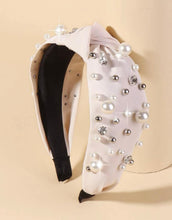 Fancy Pearl Beaded Knot Headbands