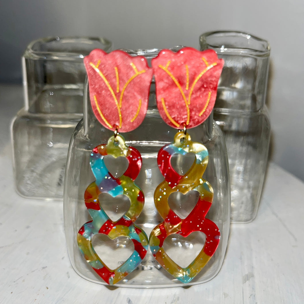 Acyrlic Tulip Earrings