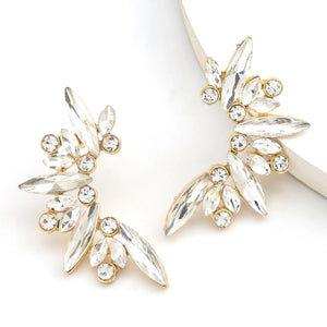 Rhinestone Wing Earrings Elegant