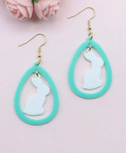 Teardrop Bunny Easter Earring