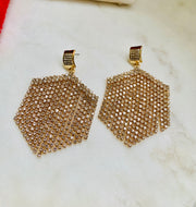 Gold Rhinestone Earrings