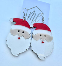 Acrylic Santa Claus Face Earrings Christmas