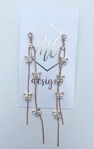 Butterfly Crystal Drop Earring-RW