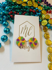 Mardi Gras Studs Earrings