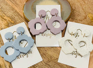 Clay Open Flower Earrings