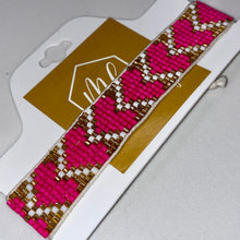 Wide Heart Seed Bead Bracelets