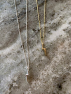 Lightning Bolt Necklace Gold Silver