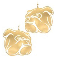 Bulldog Filigree Earrings Side Game Face