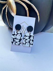 Silk Screen Halloween Earrings