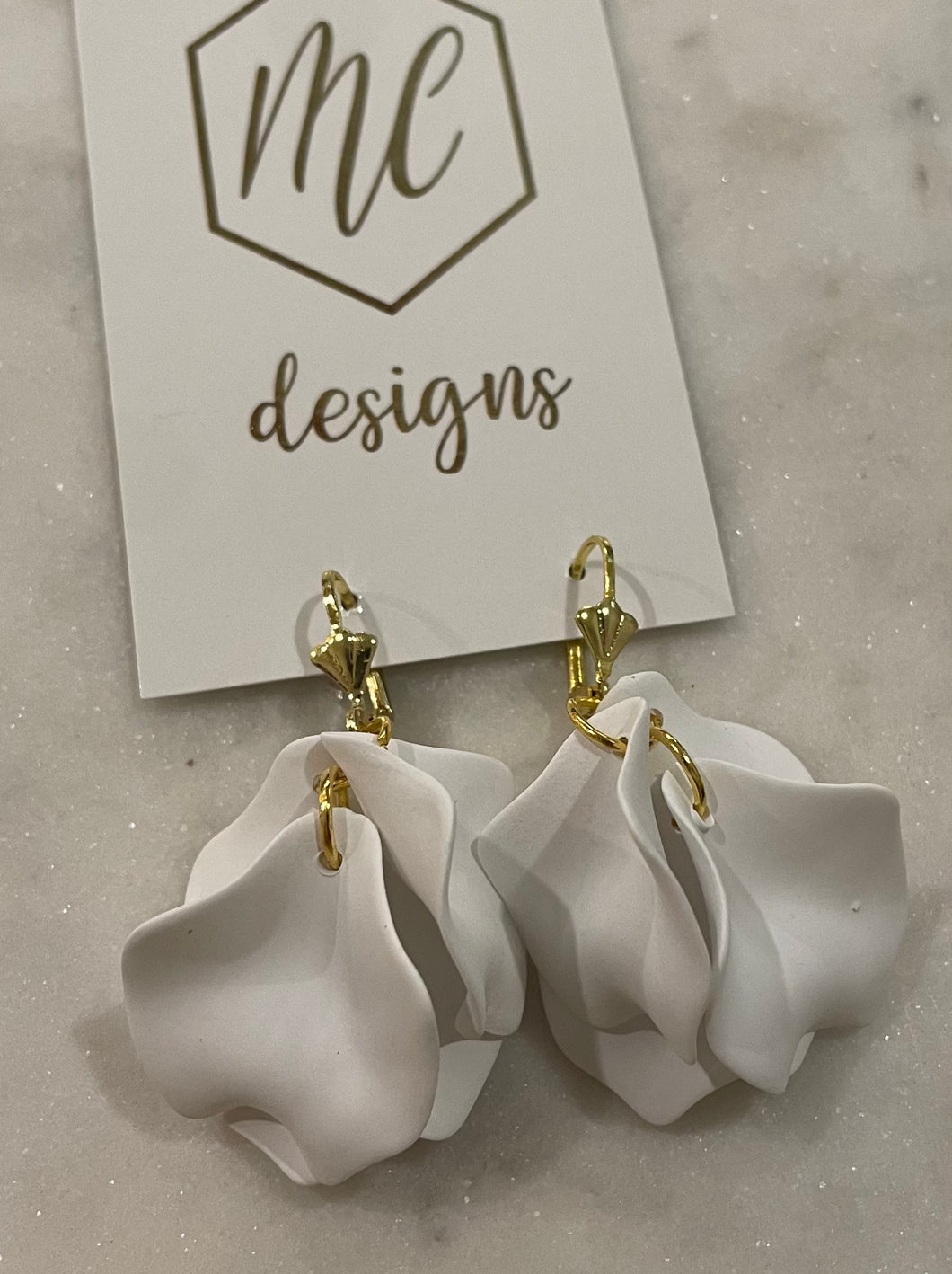 Flower Petal Dangle earrings