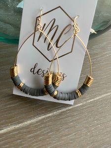 Teardrop Clay Beaded Earrings