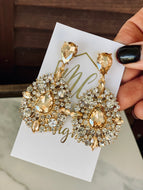 Rhinestone Gold Earrings