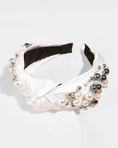 Fancy Pearl Beaded Knot Headbands