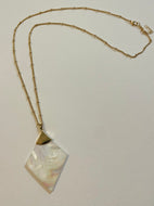 Diamond Shaped Mother of Pearl Necklace