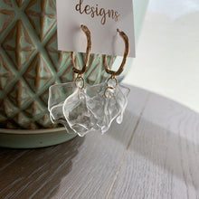 Petal Earrings with a Gold Hoop Top