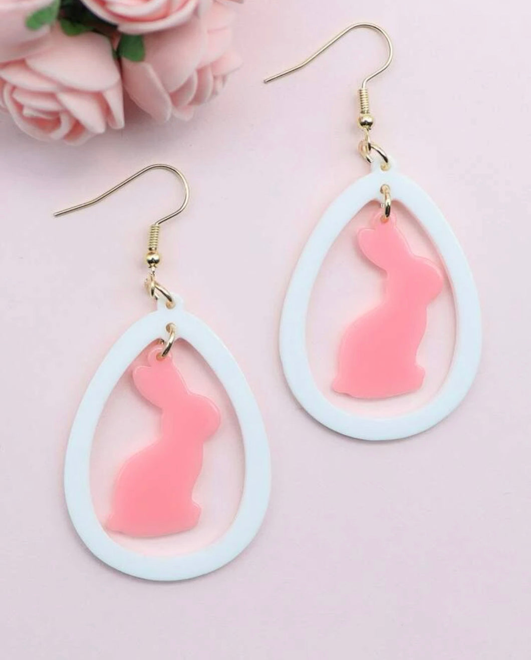 Teardrop Bunny Easter Earring