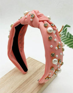 Jewel Pearl Knot Headbands
