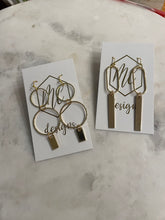 Simple Geometric Shaped Gold Earrings