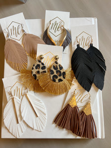 Leather Fringe Earrings