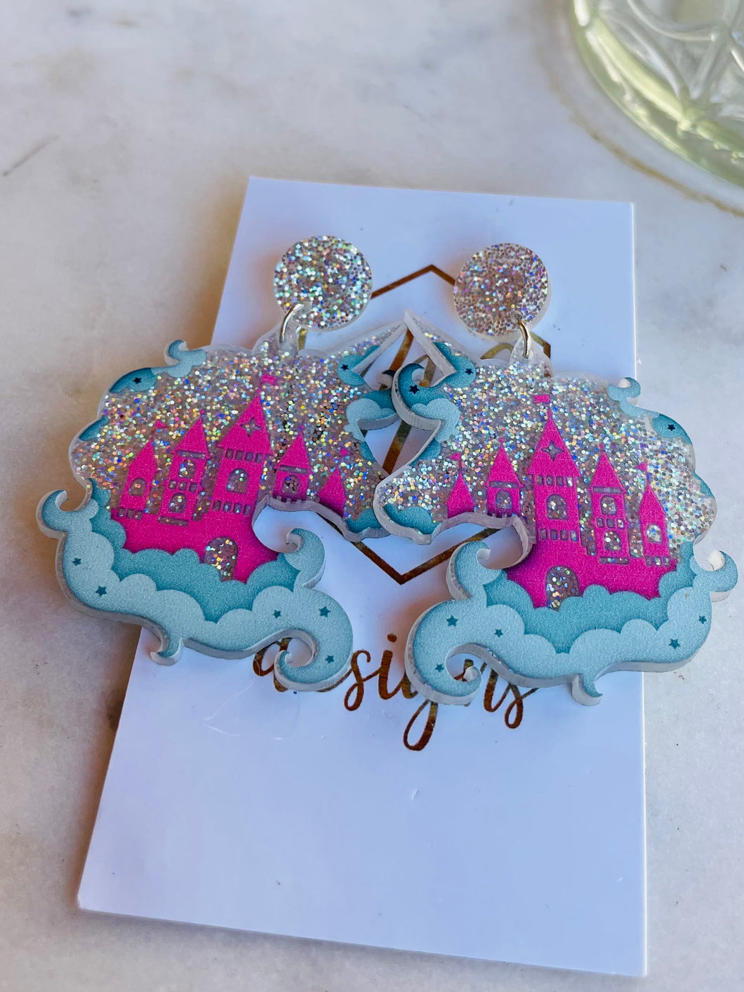 Glitter unicorn earrings