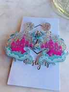 Glitter unicorn earrings