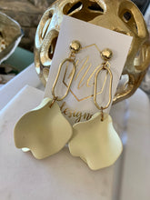 Flower petal statement earrings