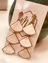 Triple Pearlized Shell Earrings
