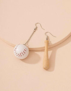 Bat and Baseball Earrings