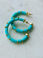 Clay/Gold Large Hoop earrings