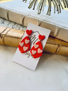 Heart Valentines Clay Earrings