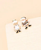 Rhinestone Christmas Stud Earrings