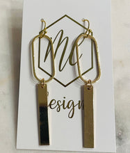 Simple Geometric Shaped Gold Earrings