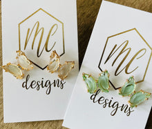 Big Butterfly Jeweled Earrings