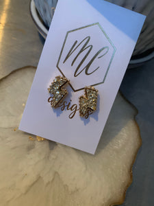 Lightning druzy stud