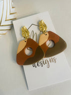 Brown Clay Earrings