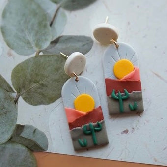 Arizona Desert Clay Earrings