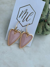 Heart Drop Acrylic Earrings Valentines