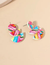 Multicolor Tiered Earring