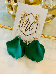 Flower petal statement earrings