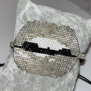 Fun Big Lips Seed Bead Bracelet