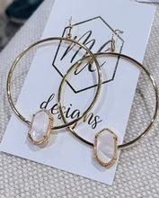 Gold Druzy circle earrings